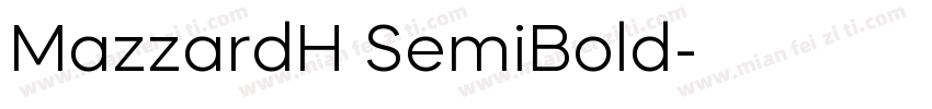 MazzardH SemiBold字体转换